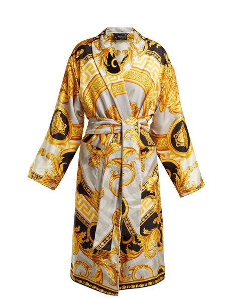 black and yellow versace robe|versace baroque bathrobe.